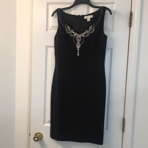 Black Beaded Cocktail Dress - Party/NYE/Black Tie/Wedding